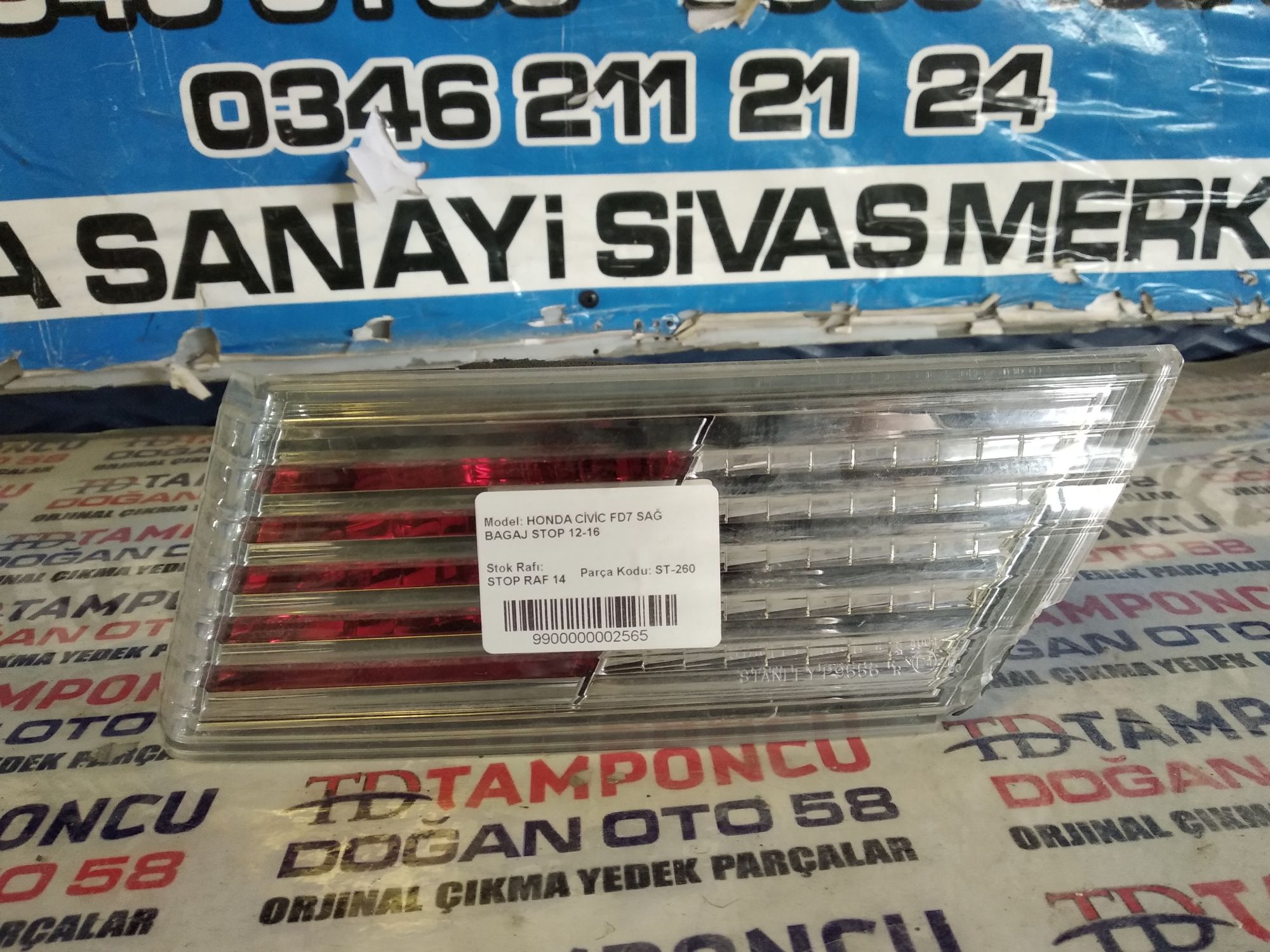 HONDA CVC SA  STOP FD 7 ORJNAL IKMA 12-16