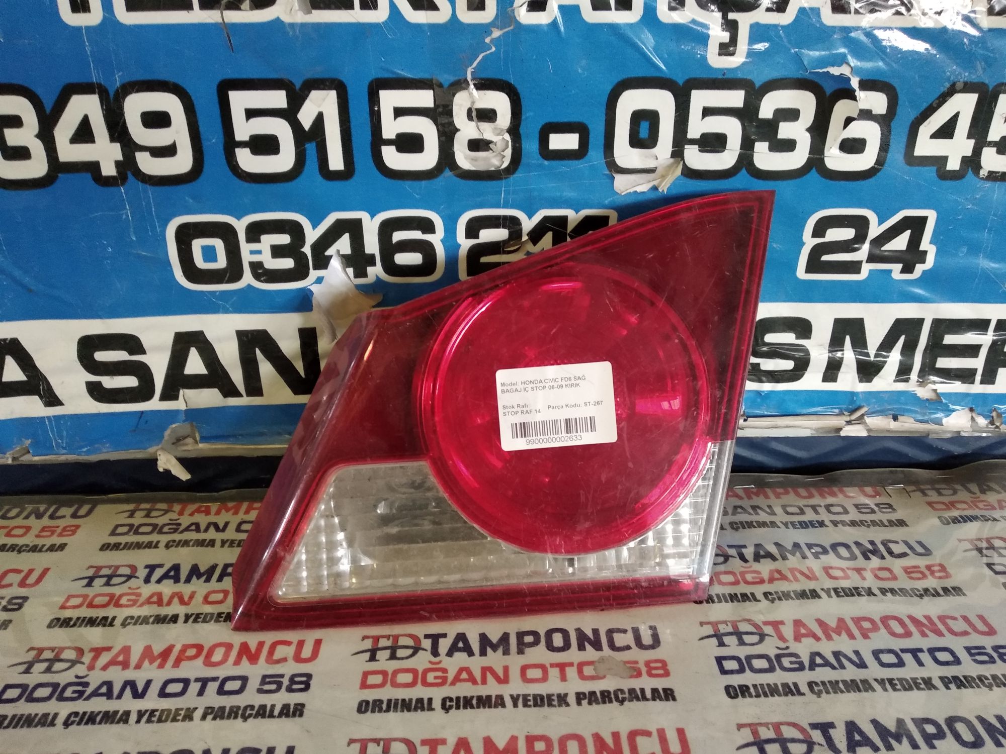 HONDA CVC SA  STOP FD 6 ORJNAL IKMA 06-09