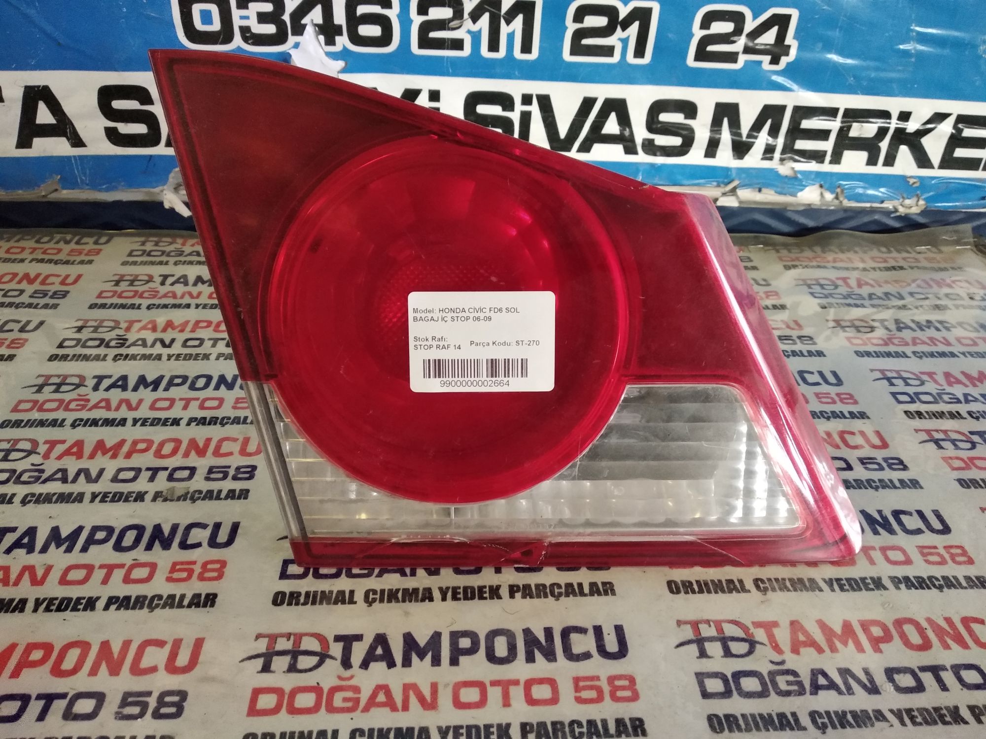 HONDA CVC SOL  STOP FD 6 ORJNAL IKMA 06-09