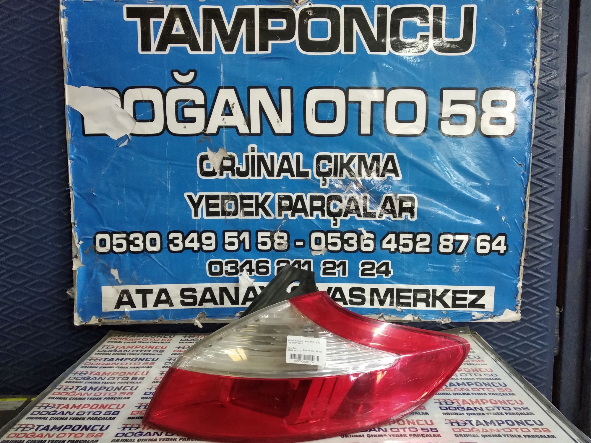 RENAULT MEGANE 3 SA DI STOP ORJNAL IKMA 09-15