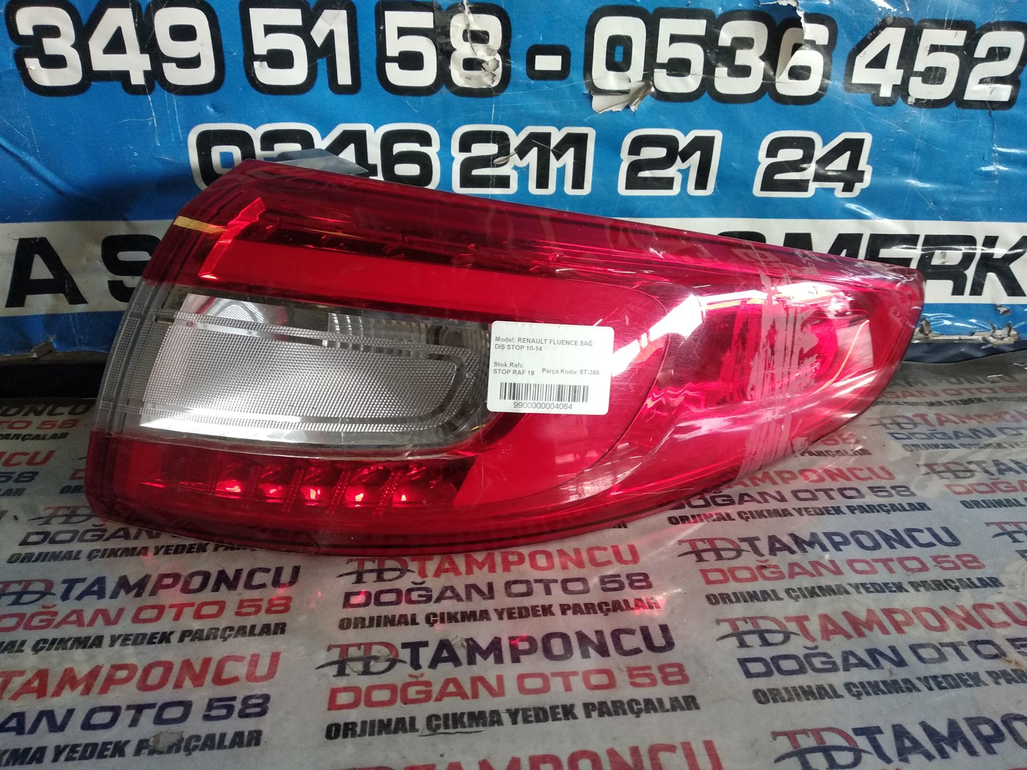 RENAULT FLUENCE SA DI STOP ORJNAL IKMA 10-14