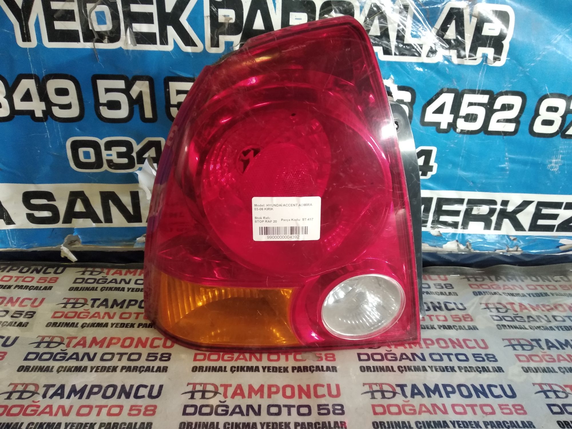 HYUNDA ACCENT SOL STOP ADMRE ORJNAL IKMA 03-06