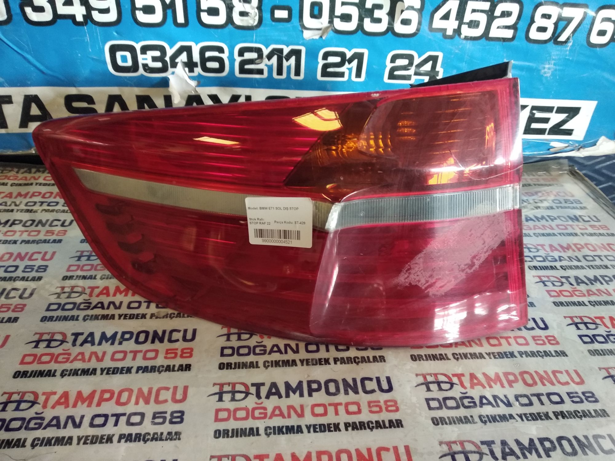 BMW 1 SERS SOL DI E 71 ORJNAL IKMA STOP 