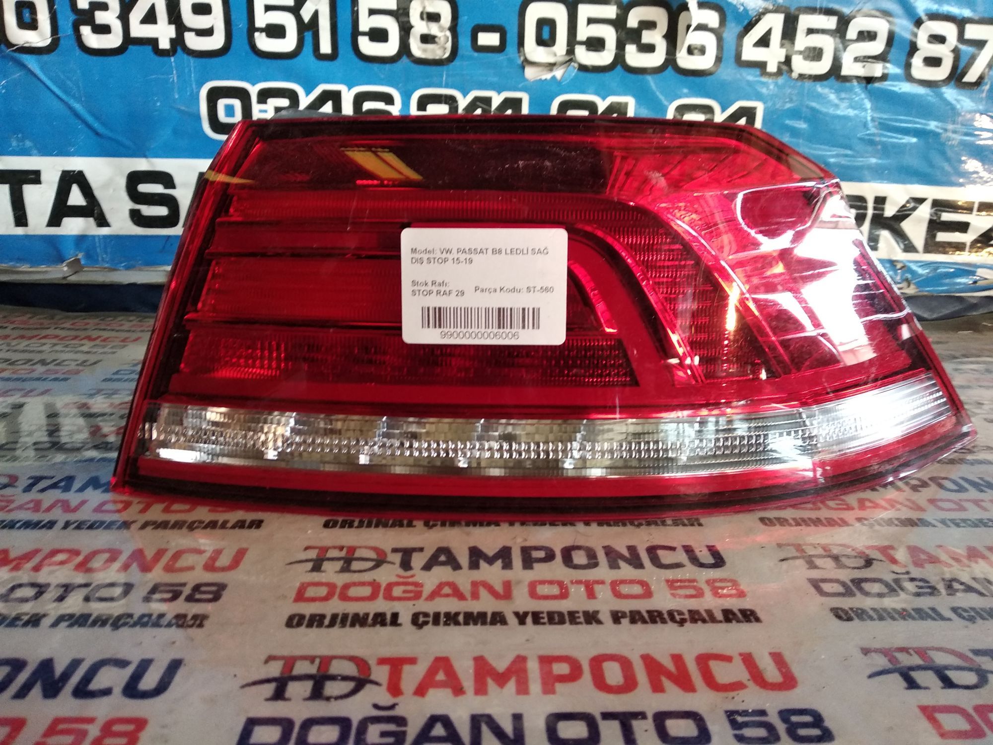 VOLKSWAGEN PASSAT B 8 SA DI STOP LEDL ORJNAL IKMA 15-19