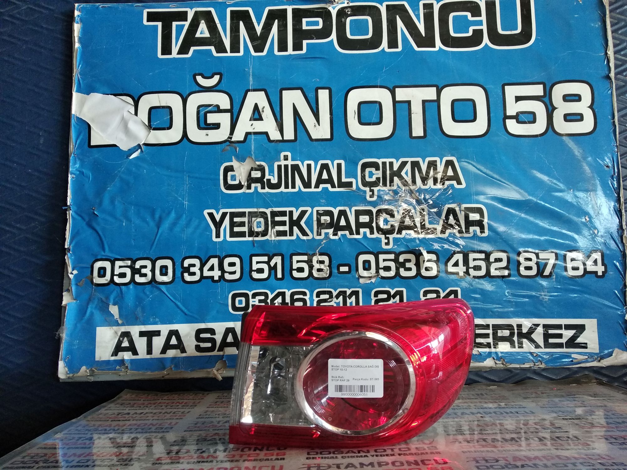 TOYOTA COROLLA SA DI STOP ORJNAL IKMA 10-12