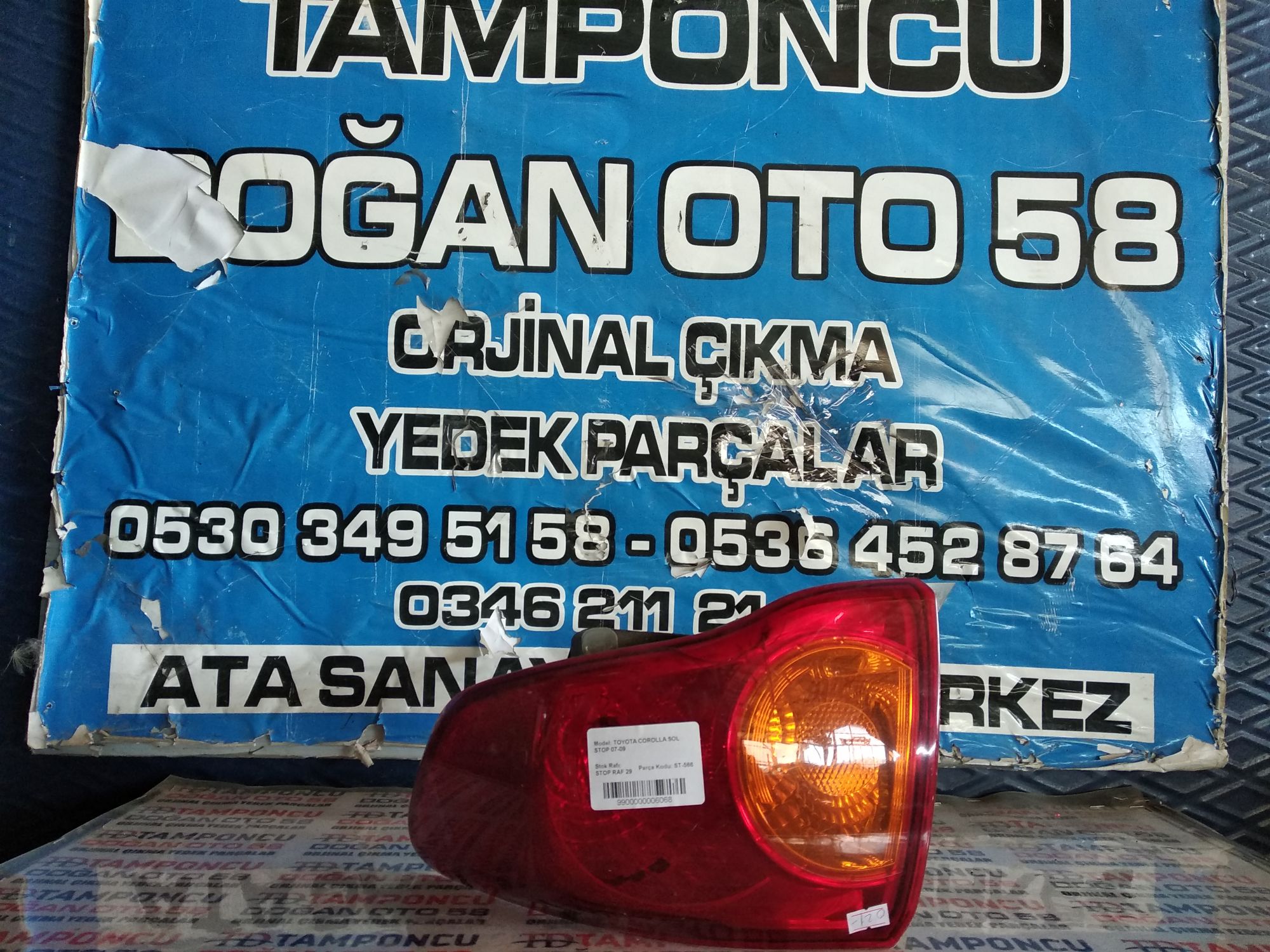 TOYOTA COROLLA SA STOP ORJNAL IKMA 07-09